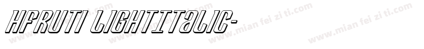 HFruti LightItalic字体转换
